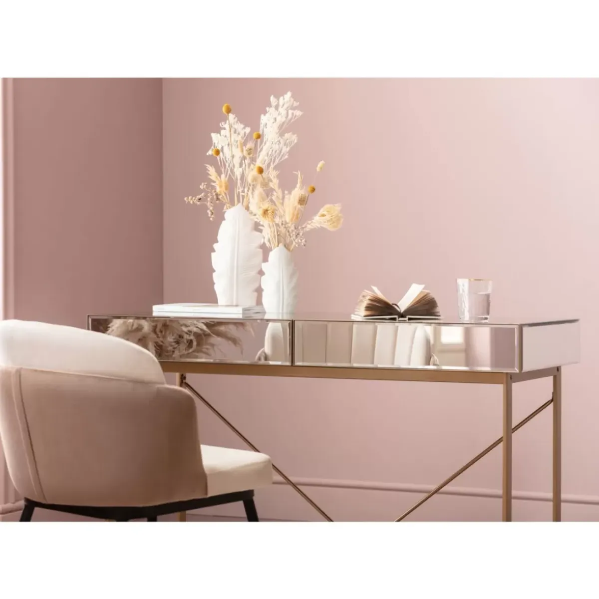 Discount Schreibtisch Soran Gold 120X50Cm Tische