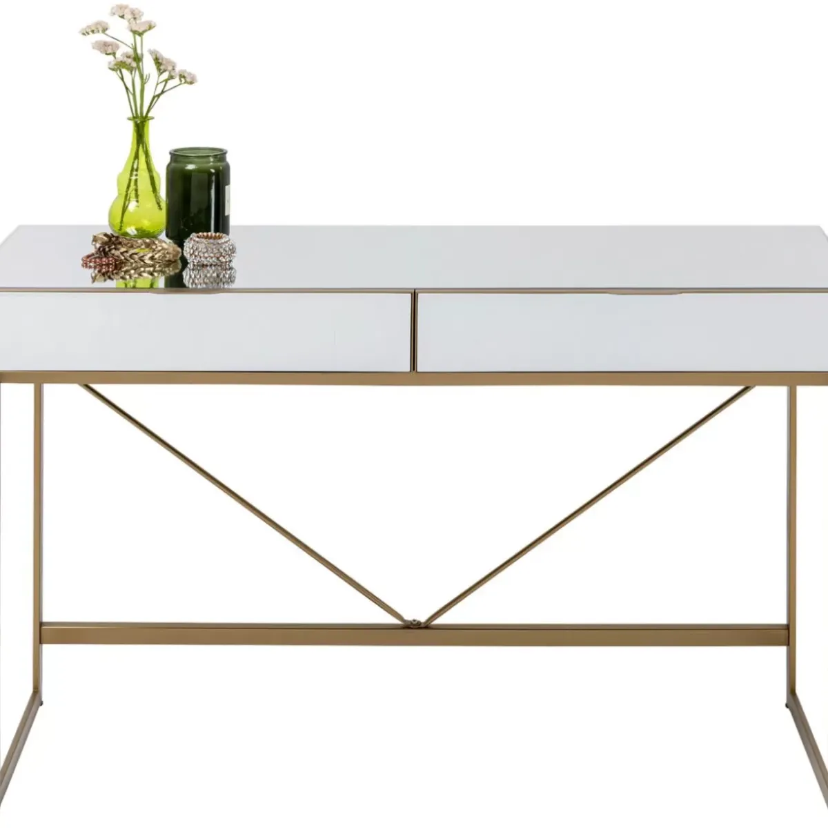 Discount Schreibtisch Soran Gold 120X50Cm Tische