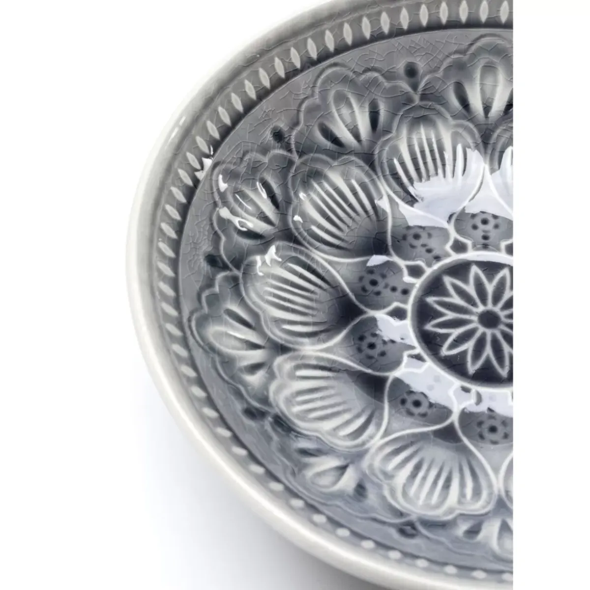 Discount Schussel Sicilia Mandala Grau O18 Geschirr & Tischaccessoires
