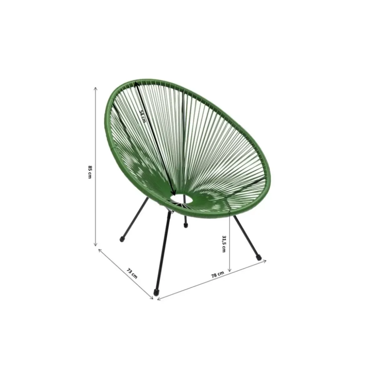 Discount Sessel Acapulco Grun Outdoormöbel