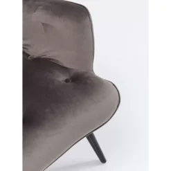 Outlet Sessel Black Vicky Velvet Grau Sessel