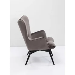 Outlet Sessel Black Vicky Velvet Grau Sessel