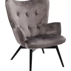 Outlet Sessel Black Vicky Velvet Grau Sessel