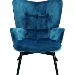 New Sessel Black Vicky Velvet Petrol Sessel