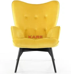 Clearance Sessel Black Vicky Velvet Yellow Sessel