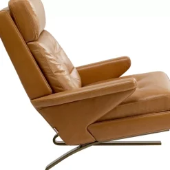 Online Sessel Mit Hocker Breno Braun Sessel