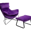 Clearance Sessel Mit Hocker Snuggle Lila (2/Tlg) Sessel