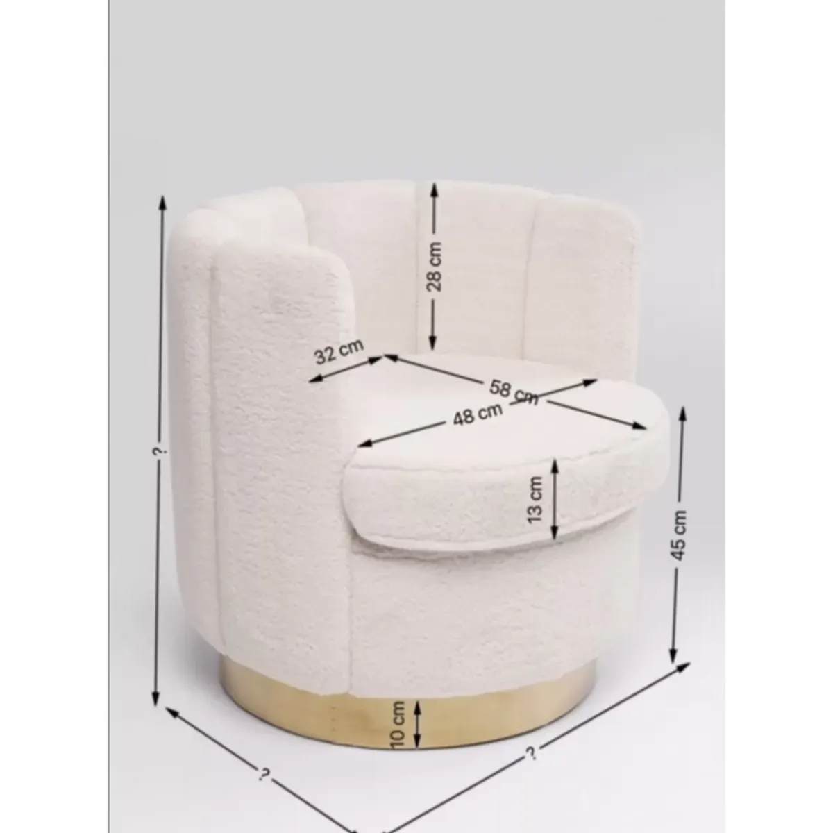 Clearance Sessel Silhouette Fur Weiss Sessel