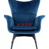 New Sessel Tudor Velvet Petrol Sessel