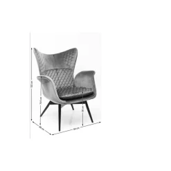 Clearance Sessel Tudor Velvet Schwarz Sessel
