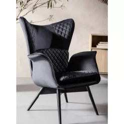 Clearance Sessel Tudor Velvet Schwarz Sessel