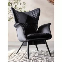 Clearance Sessel Tudor Velvet Schwarz Sessel