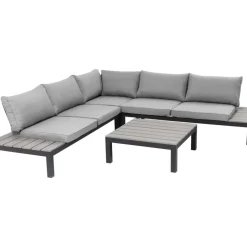 Outlet Sitzgruppe Holiday Schwarz (4-Tlg.) Outdoormöbel