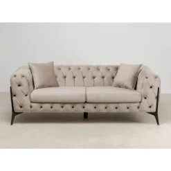 Hot Sofa Bellissima 2-Sitzer Velvet Beige 200Cm Sofas & Couches