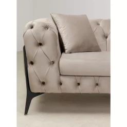 Hot Sofa Bellissima 2-Sitzer Velvet Beige 200Cm Sofas & Couches