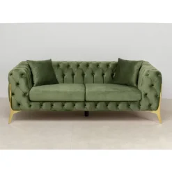 Clearance Sofa Bellissima 2-Sitzer Velvet Grun 200Cm Sofas & Couches