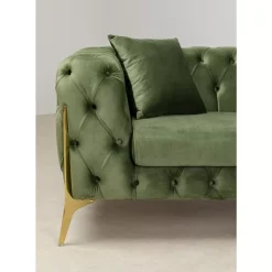 Clearance Sofa Bellissima 2-Sitzer Velvet Grun 200Cm Sofas & Couches