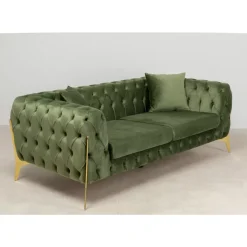 Clearance Sofa Bellissima 2-Sitzer Velvet Grun 200Cm Sofas & Couches