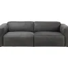 Clearance Sofa Henry 3-Sitzer Leder Grau Sofas & Couches