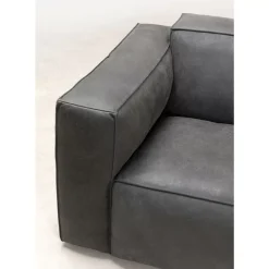 Clearance Sofa Henry 3-Sitzer Leder Grau Sofas & Couches
