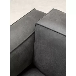 Clearance Sofa Henry 3-Sitzer Leder Grau Sofas & Couches