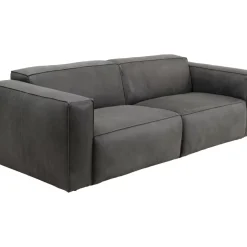 Clearance Sofa Henry 3-Sitzer Leder Grau Sofas & Couches