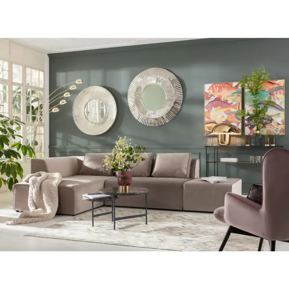 Clearance Sofa Infinity Velvet Taupe Links Sofas & Couches