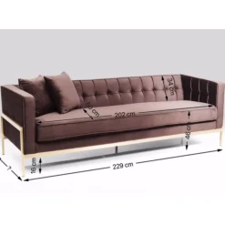 Outlet Sofa Loft 3-Sitzer Braun Sofas & Couches