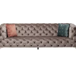 Clearance Sofa Look 3-Sitzer Velvet Grau Sofas & Couches
