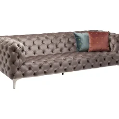 Clearance Sofa Look 3-Sitzer Velvet Grau Sofas & Couches
