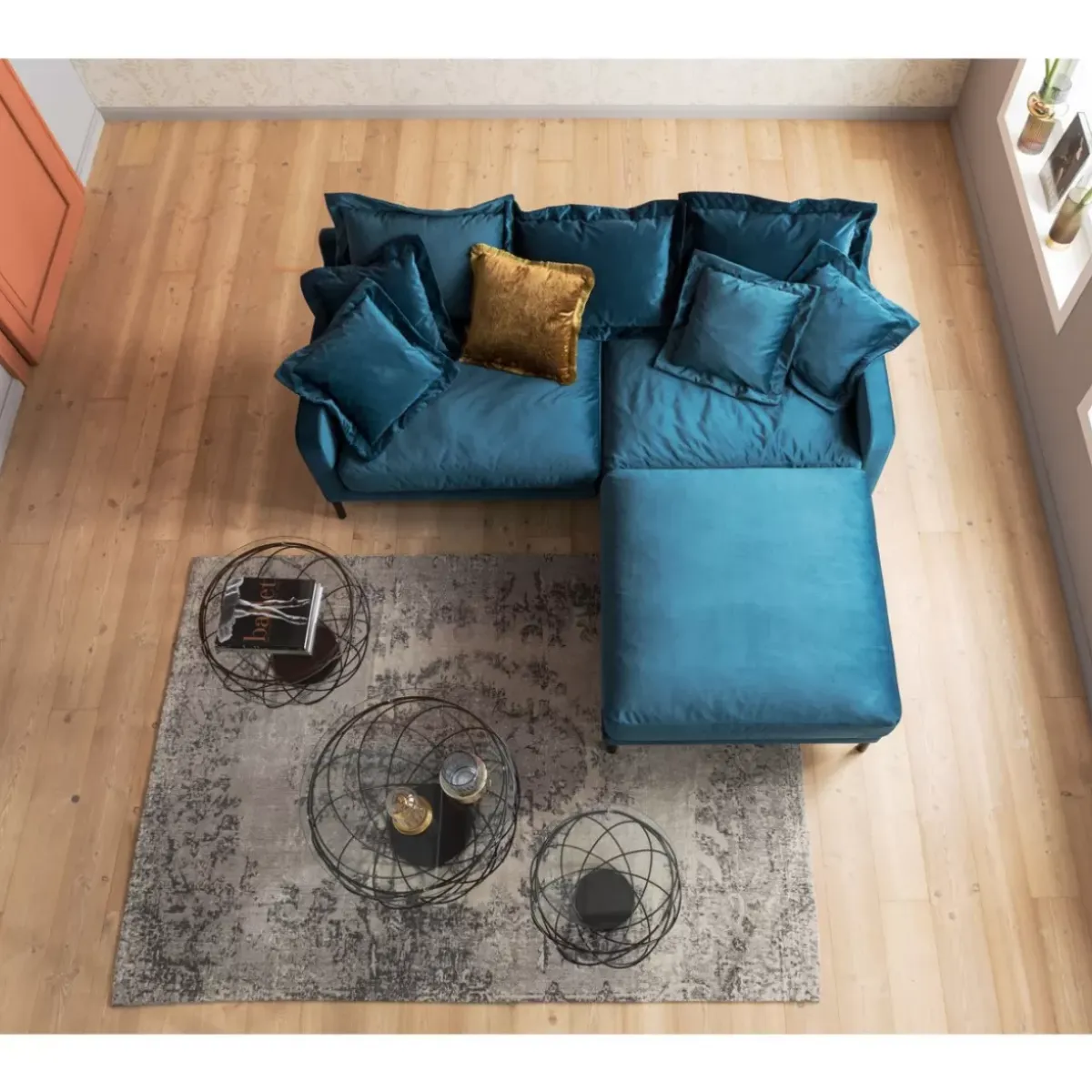 Outlet Sofa Lullaby 2-Sitzer Petrol Sofas & Couches