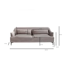 Best Sofa Proud 3-Sitzer Grau Sofas & Couches