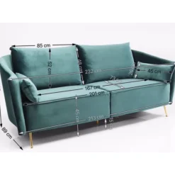 Best Sofa Vegas Forever 3-Sitzer Petrol Sofas & Couches