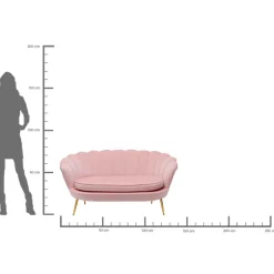 Sofa Water Lily 2-Sitzer Rosa Sofas & Couches