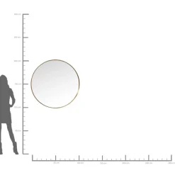 Outlet Spiegel Curve Round Brass O100Cm Spiegel