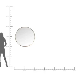 Spiegel Curve Round Copper O100Cm Spiegel