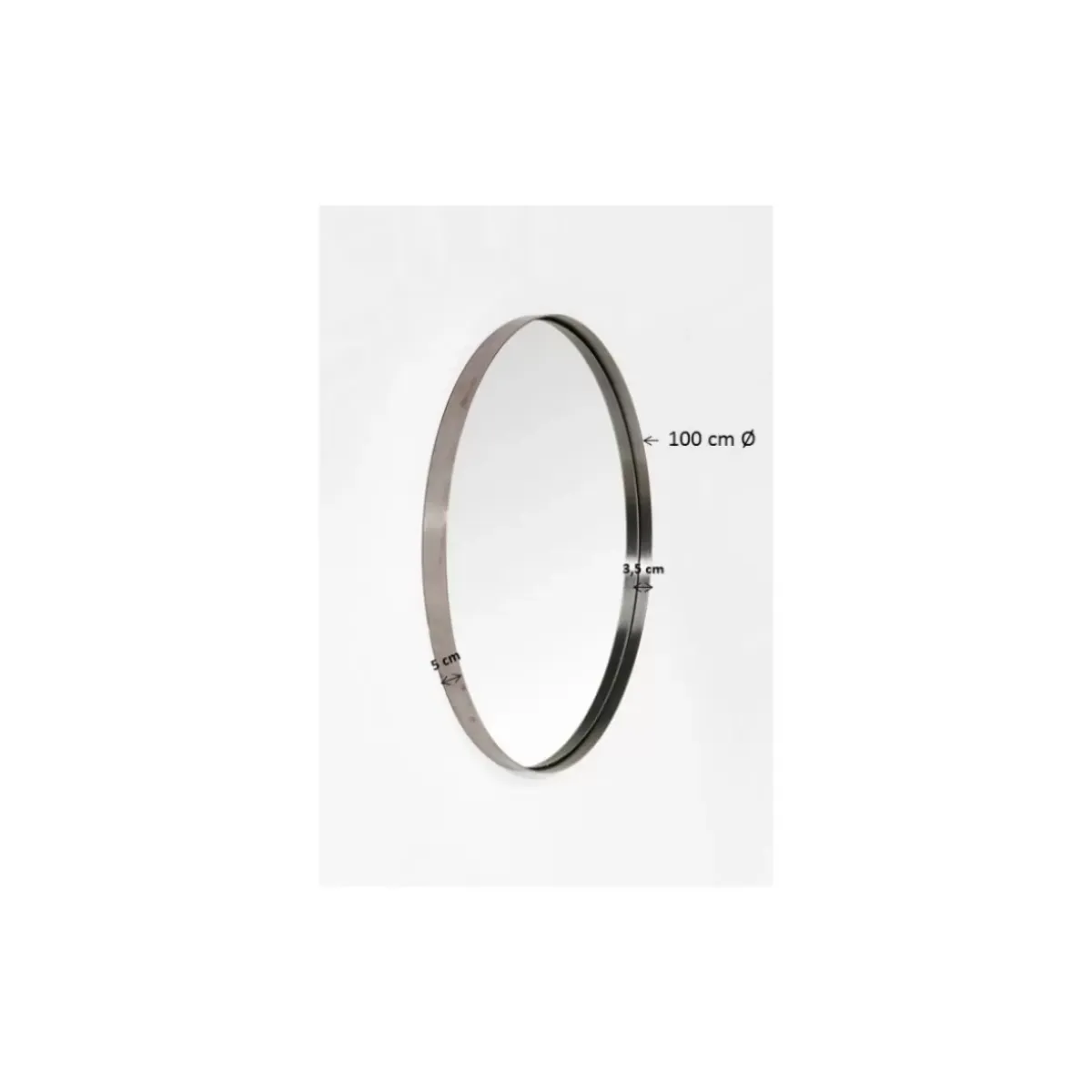 Discount Spiegel Curve Round Steel Nature O100Cm Spiegel
