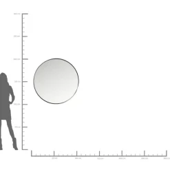Discount Spiegel Curve Round Steel Nature O100Cm Spiegel