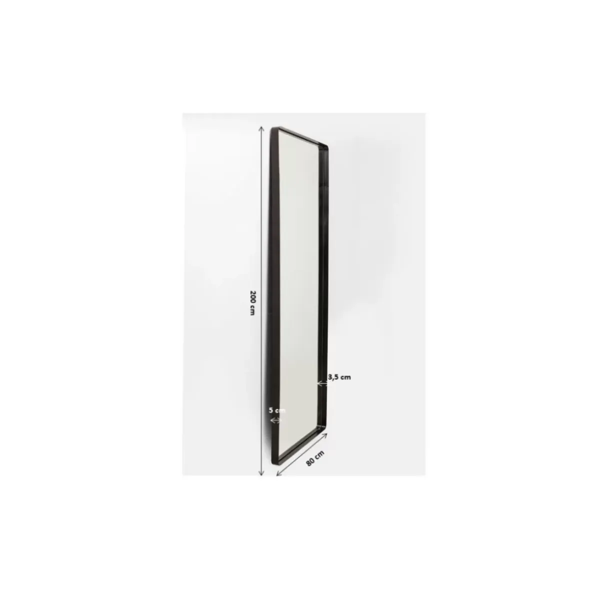 Hot Spiegel Ombra Mo Soft Schwarz 80X200Cm Spiegel