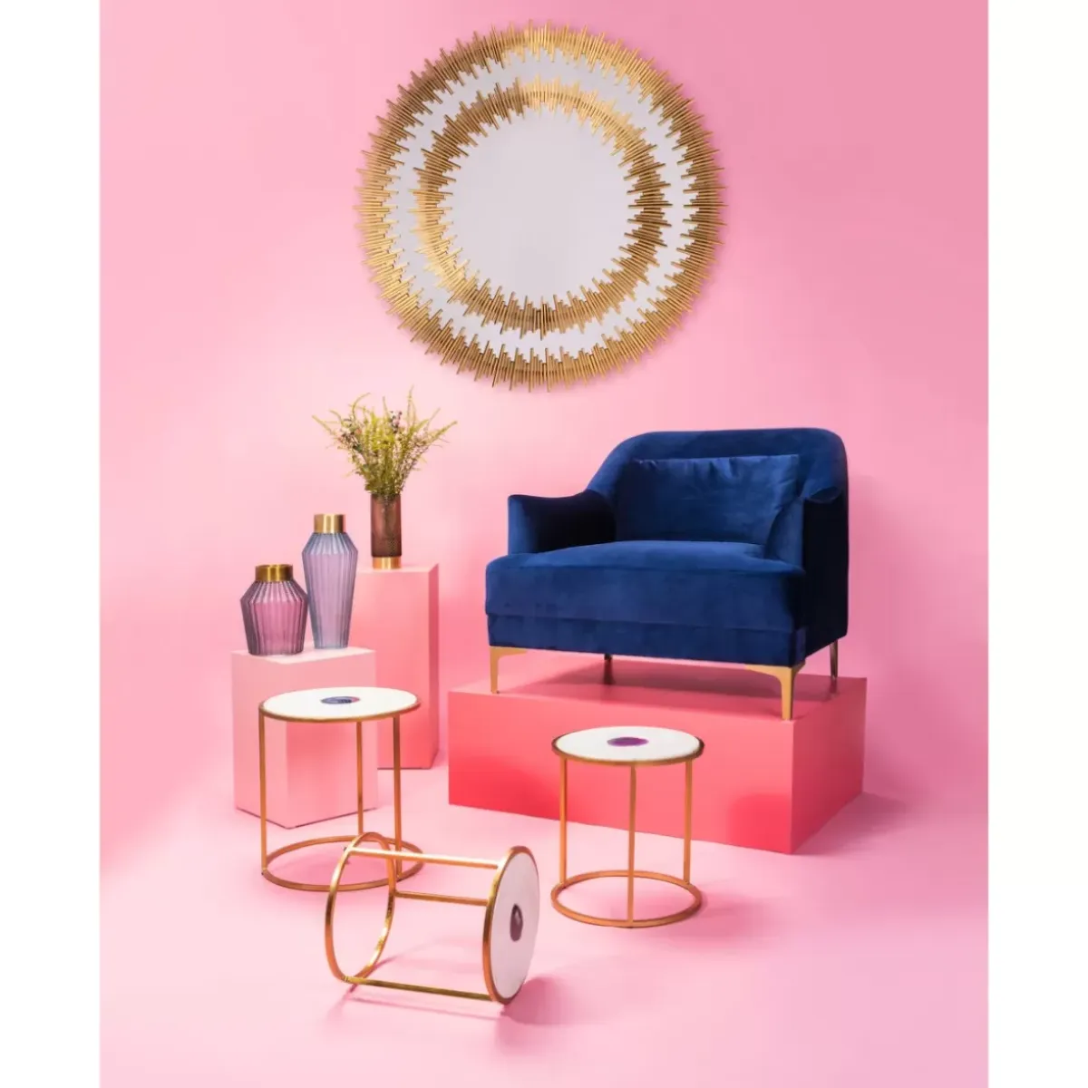Clearance Spiegel Solare Gold O132Cm Spiegel