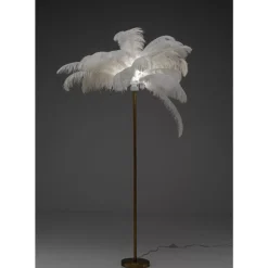 Outlet Stehleuchte Feather Palm Weis 165Cm Steh & Bodenleuchten