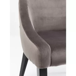 Outlet Stuhl Black Mode Velvet Grau Stühle