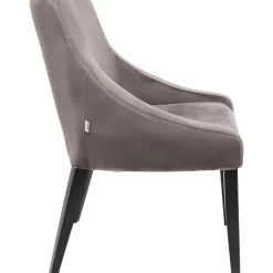 Outlet Stuhl Black Mode Velvet Grau Stühle