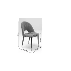 Hot Stuhl Iris Velvet Blau (2/Set) Stühle