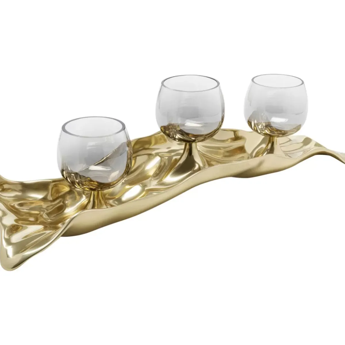 Teelichthalter 3 Jade Gold (4/Tlg.) Deko & Geschenkartikel