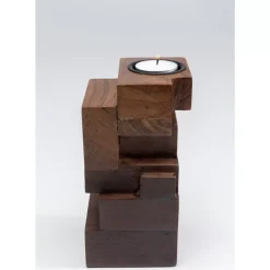 Hot Teelichthalter Wood Tetris 17Cm Deko & Geschenkartikel