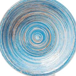 Hot Teller Tief Swirl Blau O21Cm Geschirr & Tischaccessoires