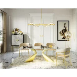 Tisch Gloria Gold 200X100Cm Tische