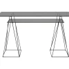 Tisch Polar Schwarz 8Mm Esg 135X65Cm Tische