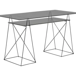 Tisch Polar Schwarz 8Mm Esg 135X65Cm Tische